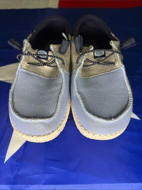 Hey Dude Women’s Blue Canvas Slip-On Shoes